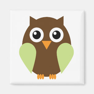 Groene Owl Magneet