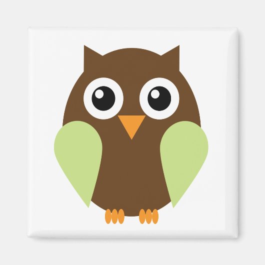 Groene Owl Magneet (Voorkant)