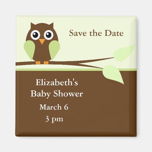 Groene Owl Magneet (Voorkant)