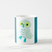 Groene Owl met blauwe grenzen mok (Center)