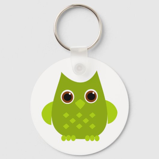 Groene Owl Sleutelhanger (Voorkant)