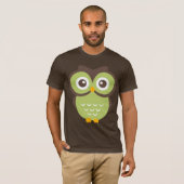 Groene Owl T T-shirt (Voorkant volledig)
