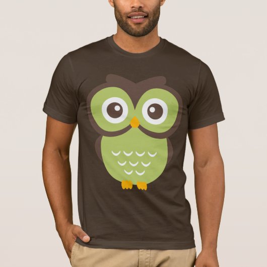 Groene Owl T T-shirt (Voorkant)