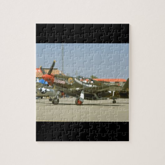 Groene P51 Mustang, LinkerSide_WII Planes Legpuzzel (Verticaal)