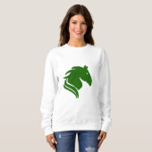 Groene Paard Zodiac Energie Sweatshirt (Voorkant volledig)