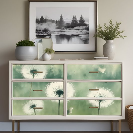 Groene Paardenbloem Delicate Horizons Decoupage Pr Tissuepapier