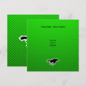 Groene paardenraces kaart (Voorkant / Achterkant)