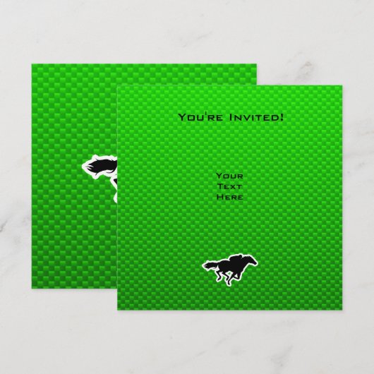 Groene paardenraces kaart (Voorkant / Achterkant)