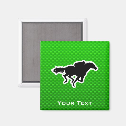 Groene Paardenrennen Magneet (Voorkant / Achterkant)