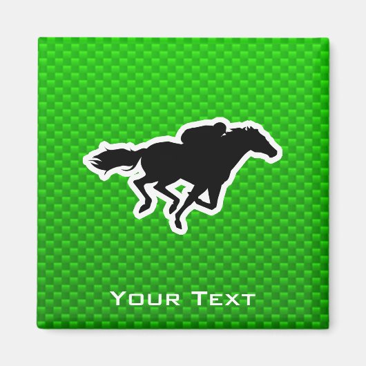 Groene Paardenrennen Magneet (Voorkant)