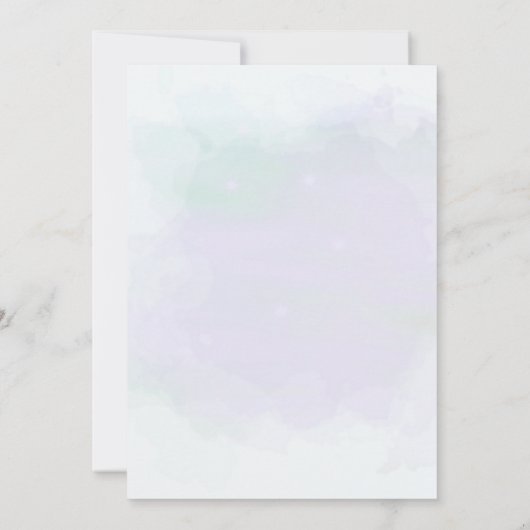 Groene/Paarse Abstracte Waterverf Kaart (Achterkant)