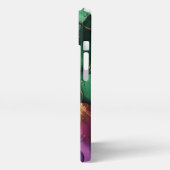 Groene paarse Alcohol Art Girly Gold iPhone Hoesje (Linkerkant)