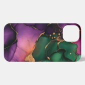 Groene paarse Alcohol Art Girly Gold iPhone Hoesje (Achterkant horizontaal)