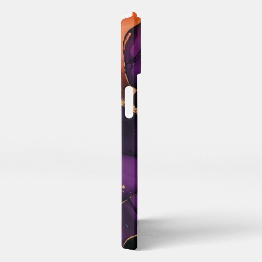 Groene paarse Alcohol Art Girly Gold iPhone Hoesje (Rechterkant)