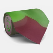 Groene Paarse Artistieke en Coole Das (Opgerold)