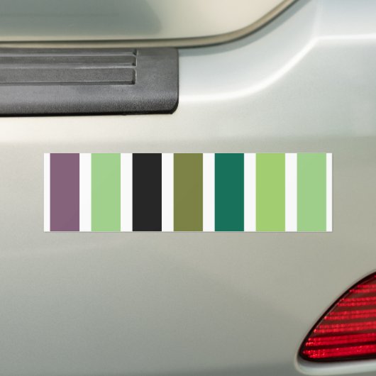 Groene Paarse Black Hues Bumpersticker (Op auto)