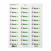 Groene Paarse Black Hues Etiket (Full Sheet)