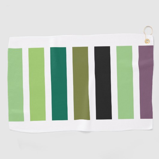 Groene Paarse Black Hues Golfhanddoek (Horizontaal)