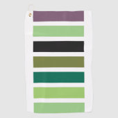 Groene Paarse Black Hues Golfhanddoek (Voorkant)