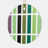 Groene Paarse Black Hues Keramisch Ornament (Links)