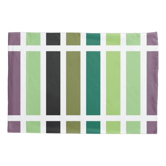 Groene Paarse Black Hues Kussensloop (Achterkant)