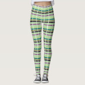 Groene Paarse Black Hues Leggings (Voorkant)