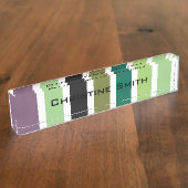 Groene Paarse Black Hues Naambordje (Zijkant)