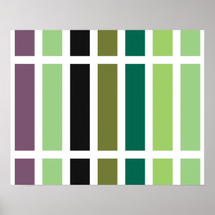 Groene Paarse Black Hues Poster