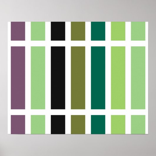 Groene Paarse Black Hues Poster (Voorkant)