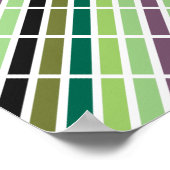 Groene Paarse Black Hues Poster (Hoek)