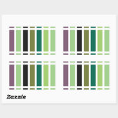 Groene Paarse Black Hues Rechthoekige Sticker (Vel)