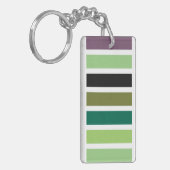 Groene Paarse Black Hues Sleutelhanger (Voorkant Links)