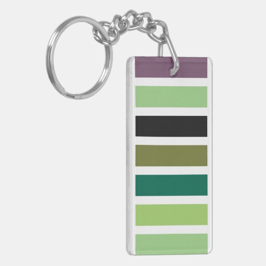 Groene Paarse Black Hues Sleutelhanger (Voorkant Links)