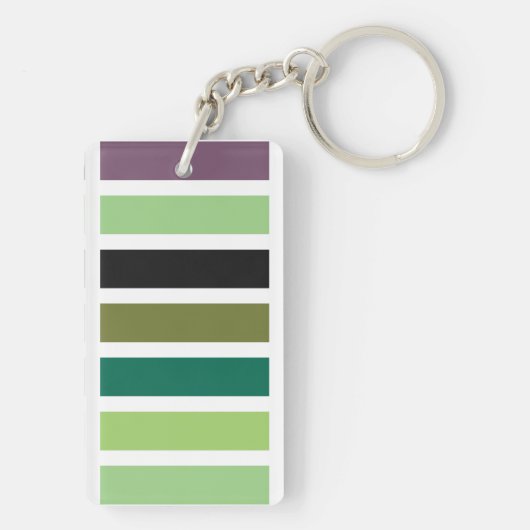 Groene Paarse Black Hues Sleutelhanger (achterkant)