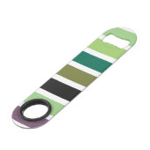 Groene Paarse Black Hues Speed Flessenopener (Voorkant Gekanteld)