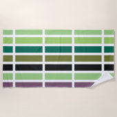 Groene Paarse Black Hues Strandlaken (Voorkant)