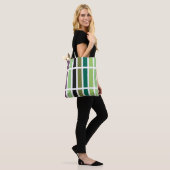 Groene Paarse Black Hues Tote Bag (Op model)