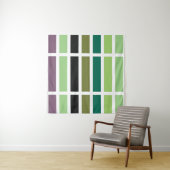 Groene Paarse Black Hues Wandkleed (In situ)