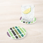 Groene Paarse Black Hues Zandsteen Onderzetter (Zijkant)