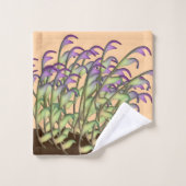 Groene + Paarse bladperzik Bad Handdoek (Wasdoekje)