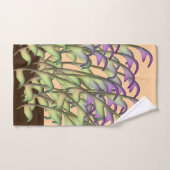 Groene + Paarse bladperzik Bad Handdoek (Handdoek)