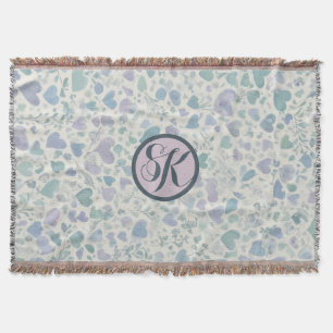 Groene Paarse Blauwe Liefde Harten Deken