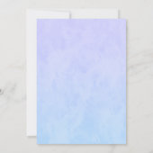 Groene Paarse blauwe vlinder tegen Mitzvah Kaart (Achterkant)