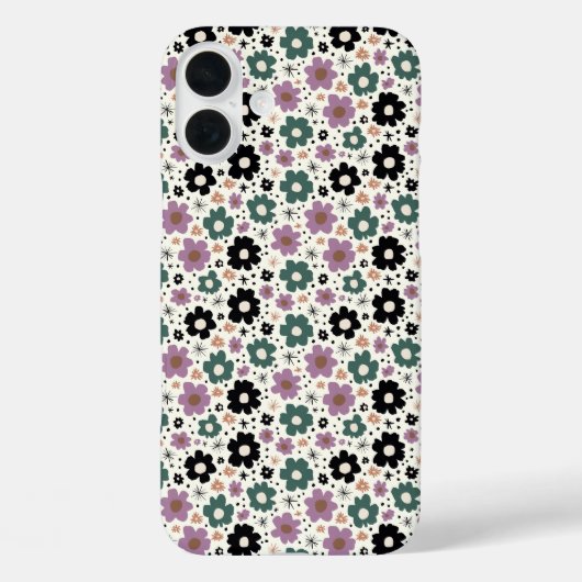 Groene & Paarse Bloom Whimsy Case-Mate iPhone Case (Achterkant)