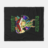 Groene Paarse Drakenwaarschuwing Leesboek Voice Fleece Deken (Voorkant (Horizontaal))