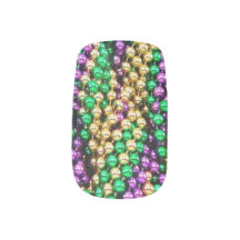 Groene, Paarse en gouden mardi Gra Beads!