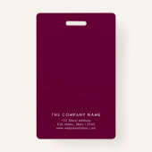 Groene Paarse gelaagde geometrische foto Badge (Achterkant)