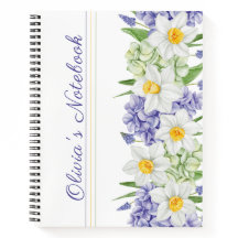 Groene Paarse Gele Aquarel Lente Bloemen