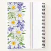 Groene Paarse Gele Waterverf Lente Bloemen Notitieboek (Achterkant)