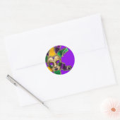 Groene Paarse Gouden Maskerade Feest Stickers (Envelop)